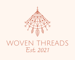 Woven - Boho Leaf Lamp Shade logo design