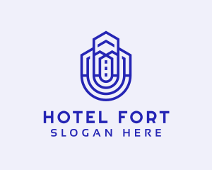 Hotel Building Apartment logo design