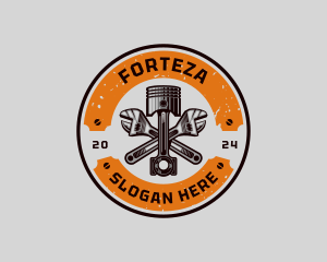 Piston Wrench Maintenance logo design