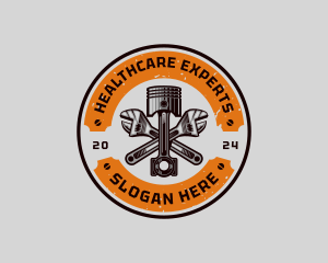 Piston Wrench Maintenance logo design