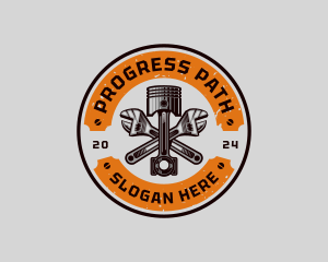 Piston Wrench Maintenance logo design