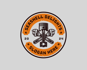 Piston Wrench Maintenance logo design