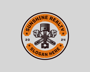 Piston Wrench Maintenance logo design