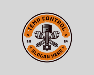 Piston Wrench Maintenance logo design