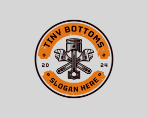 Piston Wrench Maintenance logo design