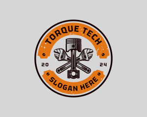 Piston Wrench Maintenance logo design