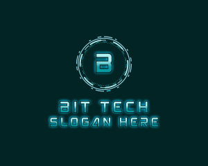 Futuristic Digital Tech logo design