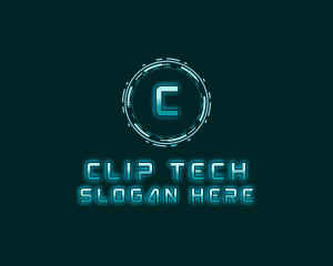 Futuristic Digital Tech logo design