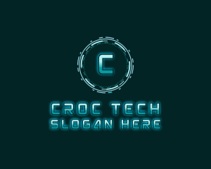 Futuristic Digital Tech logo design