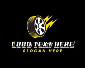 Car - Lightning Tire Racing logo design