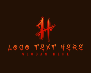 Hiphop - Graffiti Letter H logo design