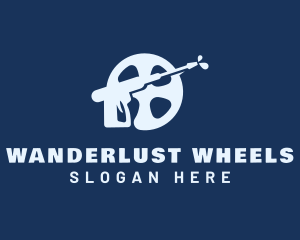 Wheel Pressure Washing logo design