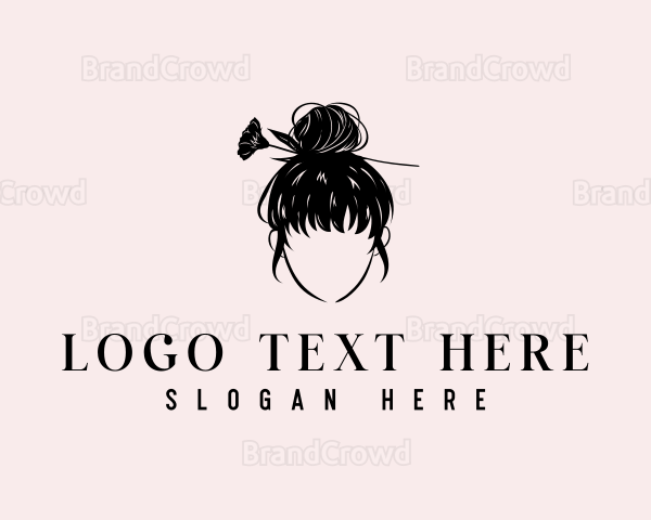 Floral Woman Hair Logo