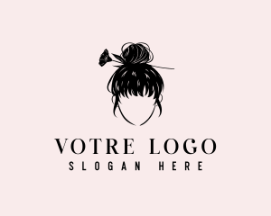 Floral Woman Hair Logo