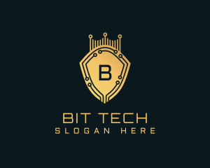 Golden Shield Tech logo design