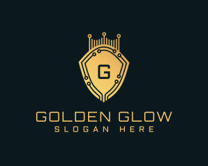 Golden Shield Tech logo design