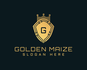 Golden Shield Tech logo design