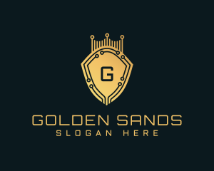 Golden Shield Tech logo design