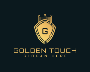 Golden Shield Tech logo design