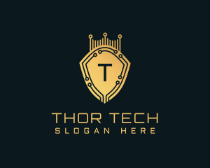 Golden Shield Tech logo design