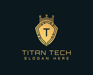 Golden Shield Tech logo design