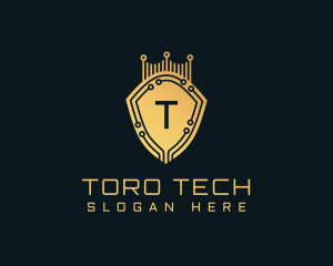 Golden Shield Tech logo design