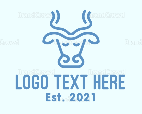Blue Cow Milk Logo