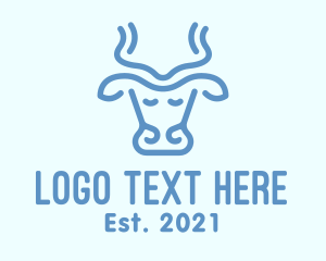 Barn - Blue Cow Milk logo design