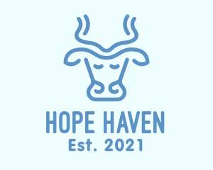 Hunting - Blue Cow Milk logo design