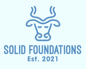 Cattle - Blue Cow Milk logo design
