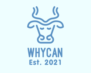 Bullfight - Blue Cow Milk logo design