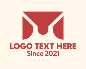 Email - Mail Letter M logo design