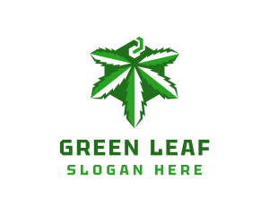 Green Organic Cannabis logo design