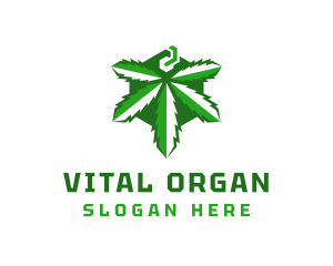 Green Organic Cannabis logo design