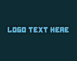 Futuristic - Blue Futuristic Text logo design