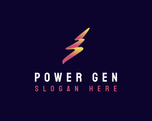 Generator - Lightning Bolt Power logo design