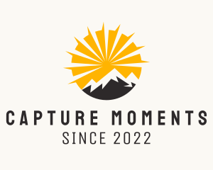 Eco Park - Sunset Outdoor Mountain Camp logo design