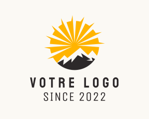 Tourism - Sunset Outdoor Mountain Camp logo design