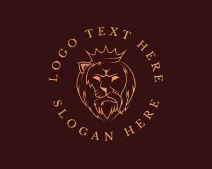 Crown - Lion Beast King logo design