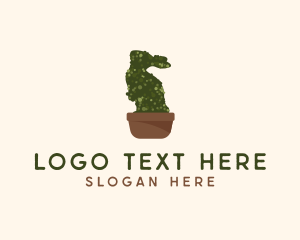 Bunny - Bunny Topiary Plant logo design