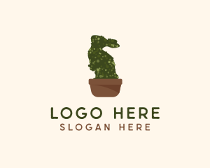 Orchard - Bunny Topiary Plant logo design