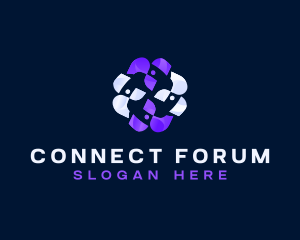 Forum - Community People Social logo design