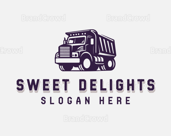 Dump Truck Dispatch Vehicle Logo