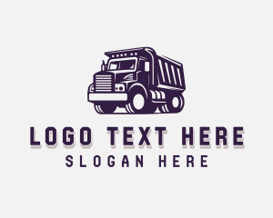 Trucking - Dump Truck Dispatch Vehicle logo design