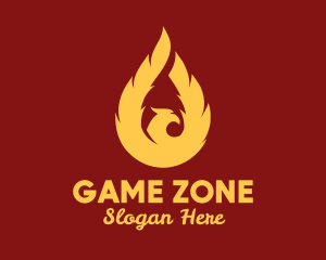 Flaming Phenix Bird  logo design