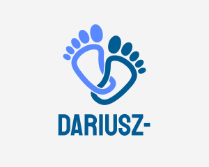 Podiatrist - Blue Human Feet logo design