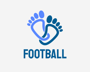 Fit - Blue Human Feet logo design
