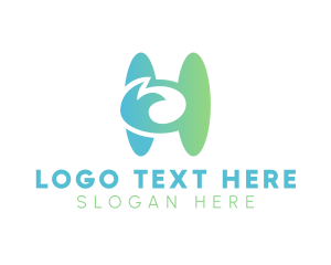 Eco Friendly - Eco Cleaning Letter H logo design