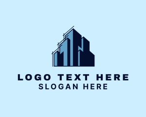Blueprint - Building Design Perspective logo design