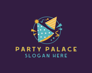 Birthday Party Hat logo design